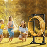 NNETM Freestanding Metal Garden Hose Holder Rack