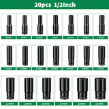 NNETM 20X Metric Deep Impact Socket Set (8-32mm)