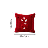Christmas Cushion Cover Set of 2 Plush Candy Ribbon Design