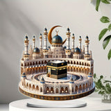 NNETM Bohemian Crystal Mecca Mosque Tabletop Decoration
