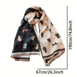 NNETM Cozy Double-Sided Cat Scarf for Winter Style