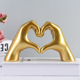 NNETM Heart Gesture Resin Statue for Home & Office Decor