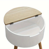 NNETM Floor Standing Organizer Lift-Top Storage Side Table
