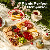 NNETM Bamboo Cheese Tray with Acrylic Lid