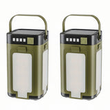 NNETM 2-Pack Camping LED Lights – Solar Foldable Tent Lamp with 6 Modes