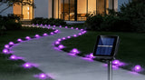 Purple 30-LED Solar Garden Stake Lights – IP66 & 8 Modes