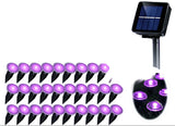 Purple 30-LED Solar Garden Stake Lights – IP66 & 8 Modes