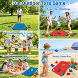 7pcs Kids Bean Bag Toss Game Set with Target Board & 6 Throwing Bags