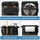 NNETM BBQ Grill Caddy with Towel Holder & Pockets
