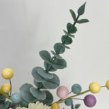 NNETM Pastel Eggs Easter Artificial Flower Bouquet Faux Floral