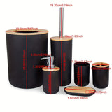 NNETM Bathroom Black Accessories Set (6-Piece)