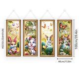 NNETM 4pcs Easter Decorative Flags Set for Yard and Porch