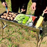 NNETM Stainless Steel Portable BBQ Grill Set (4pcs)