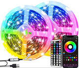 394in/10m Smart Bedroom LED Light, RGB Music Sync Strip Light with 44-Key Remote And App Control, Multiple Modes, Timing, Dimming, Flashing, Suitable for Bedroom, Living Room, Halloween, Christmas Gifts, Holiday Party, And Wedding Decor