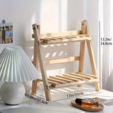 NNETM Clutter-Free and Chic: Wooden 2-Tiers Desktop Organizer Shelves