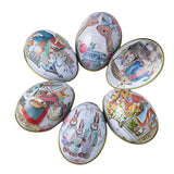 NNETM 6pcs Easter Egg & Bunny Iron Candy Boxes