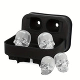 NNETM 3D Skull Ice Cube Tray Maker - 4Pcs