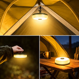 1-Pack Camping String Lights, Warm Light, USB Rechargeable Outdoor Camping Lamp, IP44 Portable Camping Light with 5 Adjustable Brightness Modes, Durable Halloween Fairy Christmas Lights