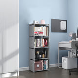 NNETM Metal Bookshelf Storage Rack for Home & Office (4-Tier)