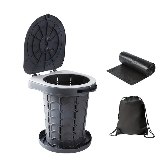 NNETM Adjustable Portable Camping Toilet with Storage Bag