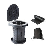 NNETM Adjustable Portable Camping Toilet with Storage Bag