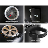 NNETM 3-in-1 Charcoal BBQ Grill & Smoker Portable Outdoor Roaster