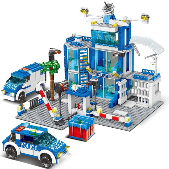 NNEOBA City Police Station Building Blocks Set (753PCS)