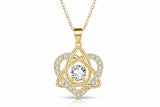 1 Carat Moissanite Heart Necklace – 925 Sterling Silver Celtic Knot Pendant