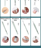 NNETM 12/16 Pcs Manicure Pedicure Facial Set  With Leather Case