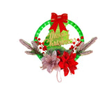 NNEOBA Christmas Wreath with LED Lights for Front Door