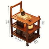 NNETM Solid Wood Side Table with Storage