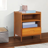 NNETM Bedside Table Rectangular Shape - Tan Color
