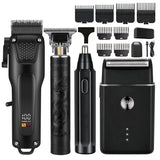 NNETM Men’s Grooming Kit USB Rechargeable Clippers (4pcs)