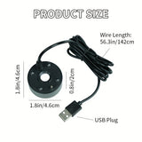 NNETM Mini Mist Light Fish Tank Atomizer USB