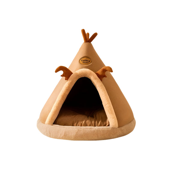 NNETM Cartoon Reindeer Pet Tent Dog Cat House