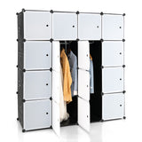NNETM Storage Wardrobe Closet with Hanging Rods