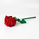 1pcs Red Rose DIY Building Blocks Set for Desk Display