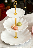 3-Tier White Plastic Cake Stand Detachable Lightweight