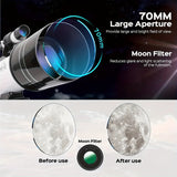 High-Powered Astronomical Telescope with Tripod and Phone Adapter