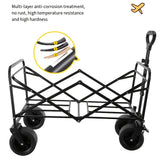 NNETM Foldable Utility Wagon with Side Pockets and Brakes