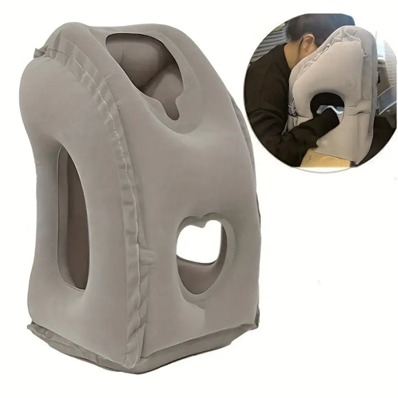 NNETM Premium Inflatable Travel Pillow - Gray