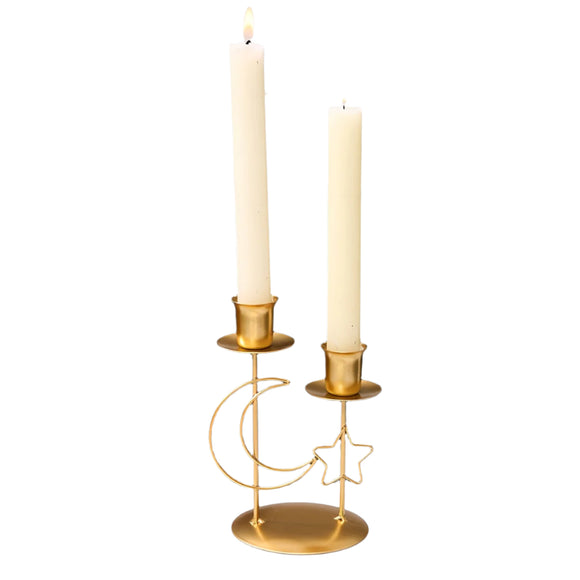 NNETM Golden Star Moon Ramadan Candle Holder