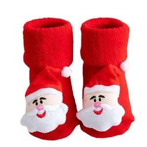 NNEOBA Lovyno Kids Non-Slip Christmas Cotton Socks - Novelty Print for Baby Boys and Girls