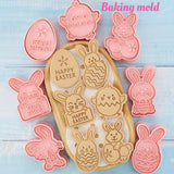 NNETM Rabbit Easter Egg Cookie Mold Set (8 Pieces)