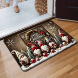 Santa Claus Christmas Doormat Non-Slip Machine-Washable