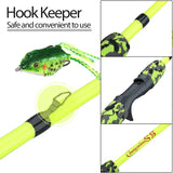 NNETM Ultralight 5-Section Travel Fishing Rod with Comfortable EVA Handle - Yellow