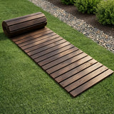 144-Inch Roll-Up Wooden Garden Walkway