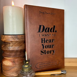 NNETM Leather-Wrapped Hardcover Book with Black Gold Plated Foil Lettering