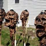 NNETM Halloween Mummy Skull Tiki Torch Outdoor Decor