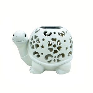 NNETM Solar Powered Turtle Light Resin Statue